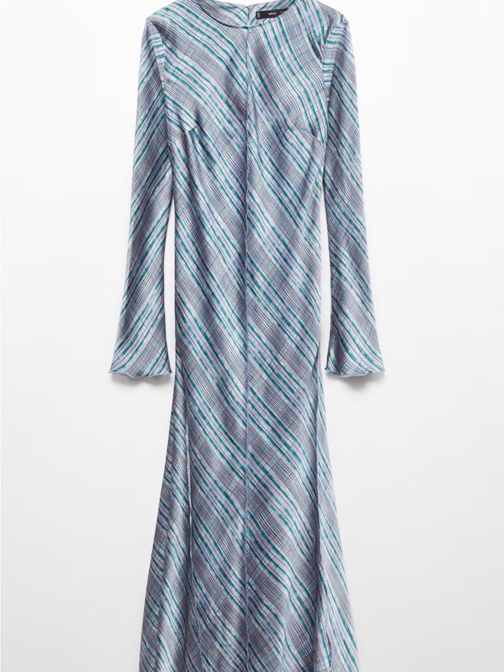 Mango SATIN CHECK DRESS